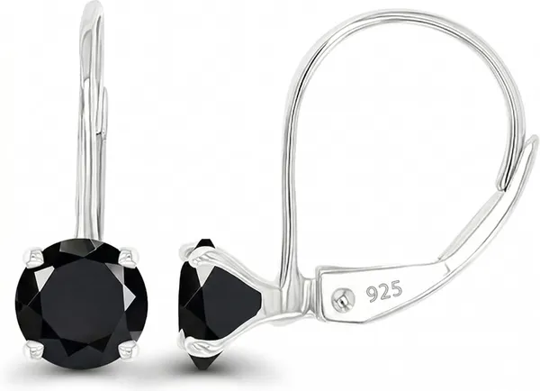 Black_Onyx_Leverback_Earrings_for_Women_925_Sterling_Silver_Round_Faceted_Dangle_Earrings_Genuine_Onyx_Drop_Earrings_Handmade_Fine_Jewelry