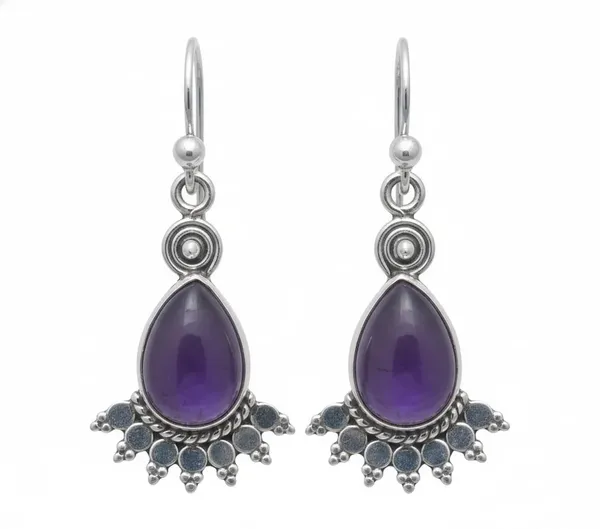 925_Sterling_Silver_Amethyst_Dangle_Earrings_for_Women_Handmade_Teardrop_Purple_Gemstone_Drop_Earrings_Boho_Ethnic_Jewelry