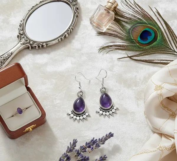 925_Sterling_Silver_Amethyst_Dangle_Earrings_for_Women_Handmade_Teardrop_Purple_Gemstone_Drop_Earrings_Boho_Ethnic_Jewelry