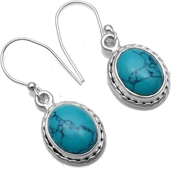 925_Sterling_Silver_Natural_Turquoise_Drop_Earrings_for_Women_Handmade_Oval_Blue_Gemstone_Dangle_Earrings_Boho_Artisan_Jewelry