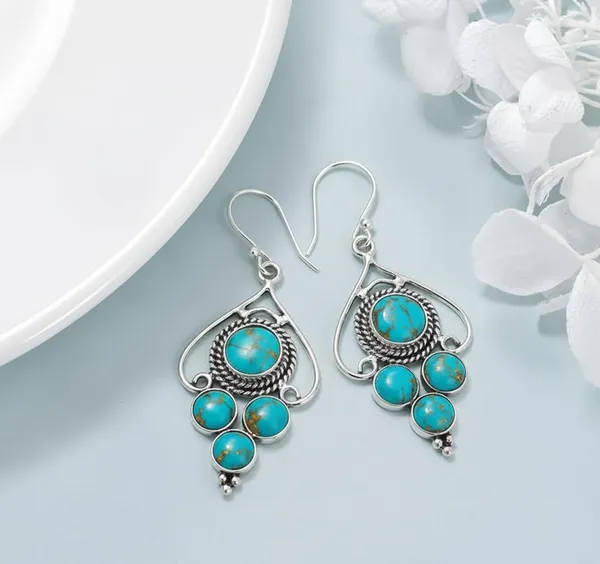 Natural_Turquoise_Dangle_Earrings_Handmade_Multi_Stone_Chandelier_Drop_Earrings_for_Women_Boho_Statement_Jewelry