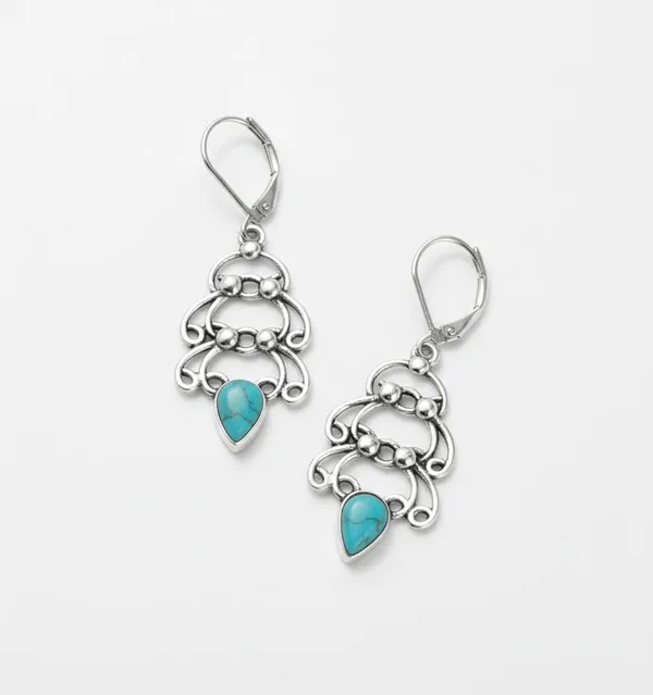 Turquoise_Dangle_Earrings_for_Women_–_Natural_Pear_Shape_Turquoise_Stone,_Handmade_Filigree_Drop_Earrings_with_Leverback_Closure,_Boho_Vintage_Jewelry