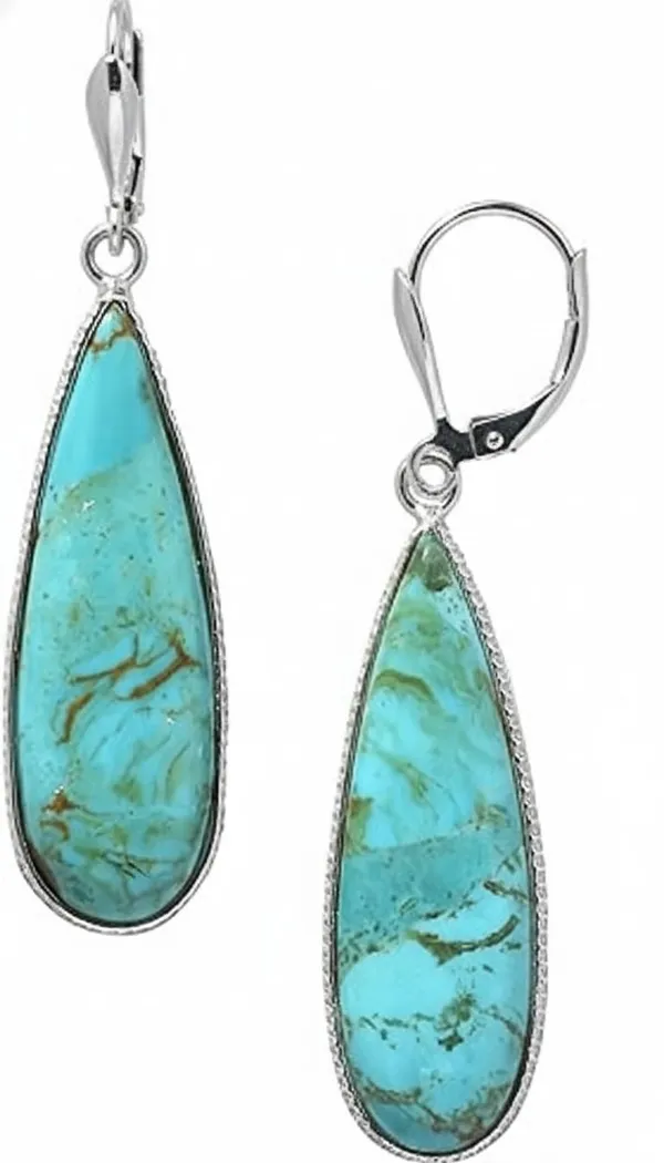 Natural_Turquoise_Drop_Earrings_for_Women_925_Sterling_Silver_Handmade_Long_Teardrop_Dangle_Earrings,_Genuine_Turquoise_Stone,_Leverback_Closure,_Boho_Jewelry