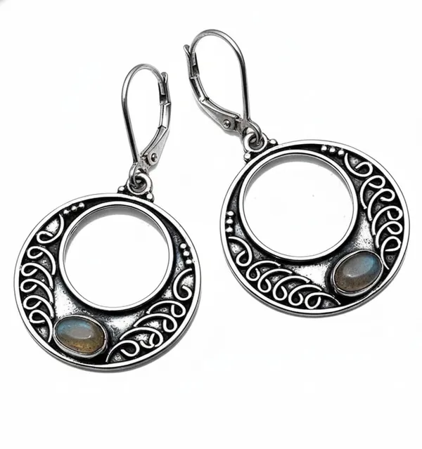925_Sterling_Silver_Oxidized_Hoop_Dangle_Earrings_Natural_Labradorite_Circle_Drop_Earrings_for_Women_Handmade_Vintage_Boho_Jewelry,_Leverback_Closure