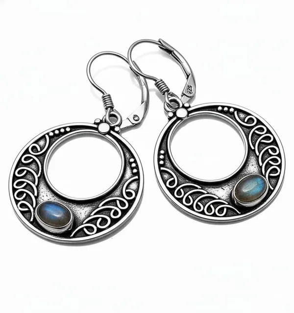 925_Sterling_Silver_Oxidized_Hoop_Dangle_Earrings_Natural_Labradorite_Circle_Drop_Earrings_for_Women_Handmade_Vintage_Boho_Jewelry,_Leverback_Closure