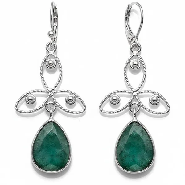 925_Sterling_Silver_Dangle_Drop_Earrings_with_Faceted_Green_Emerald_Gemstone_Secure_Leverback_Closure_Teardrop_Earrings_for_Women
