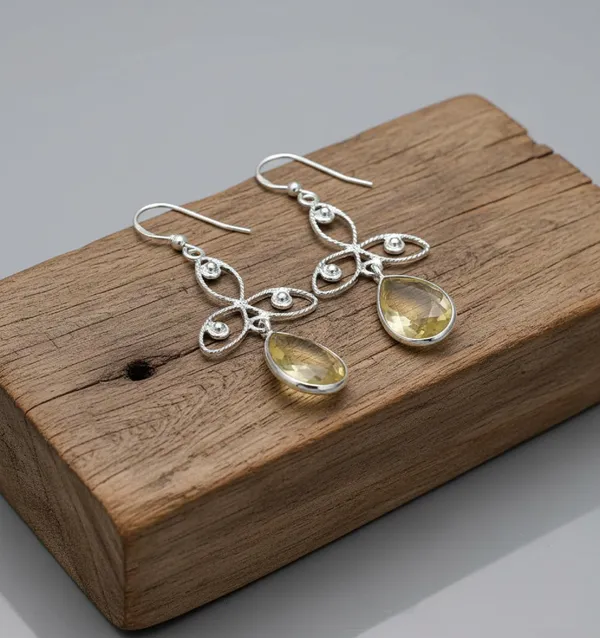 JUS_Natural_Green_Amethyst_Teardrop_Dangle_Earrings_for_Women_–_925_Sterling_Silver_Floral_Design,_Faceted_Prasiolite_Drop,_French_Wire_Hook,_Handmade_Statement_Jewelry