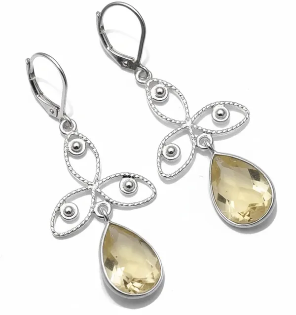 JUS_Natural_Green_Amethyst_Leverback_Dangle_Earrings_925_Sterling_Silver_Floral_Design,_Faceted_Prasiolite_Teardrop_Drop_Earrings_for_Women