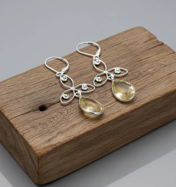 JUS_Natural_Green_Amethyst_Leverback_Dangle_Earrings_925_Sterling_Silver_Floral_Design,_Faceted_Prasiolite_Teardrop_Drop_Earrings_for_Women