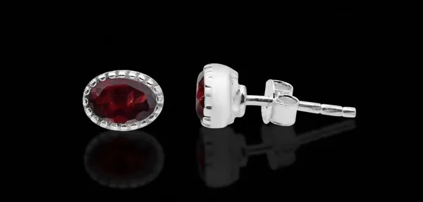 JUS_Natural_Garnet_Oval_6x4_mm_Stud_Earrings_in_925_Sterling_Silver_Deep_Red_January_Birthstone_Gemstone_Earrings_for_Women_Handmade_Minimal_Fine_Jewelry