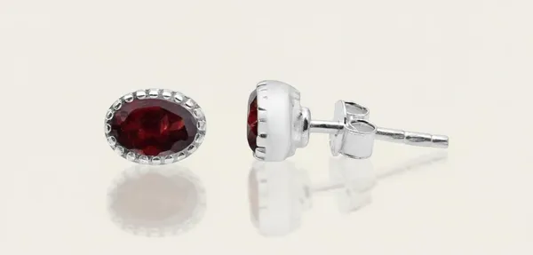 JUS_Natural_Garnet_Oval_6x4_mm_Stud_Earrings_in_925_Sterling_Silver_Deep_Red_January_Birthstone_Gemstone_Earrings_for_Women_Handmade_Minimal_Fine_Jewelry