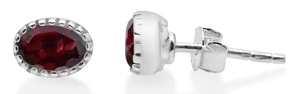 JUS_Natural_Garnet_Oval_6x4_mm_Stud_Earrings_in_925_Sterling_Silver_Deep_Red_January_Birthstone_Gemstone_Earrings_for_Women_Handmade_Minimal_Fine_Jewelry