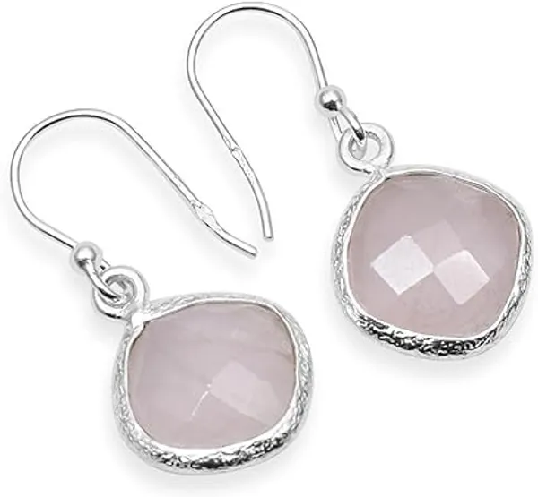 Rose_Quartz_Handmade_Faceted_Dangle_Earrings_with_French_Wire_Hook