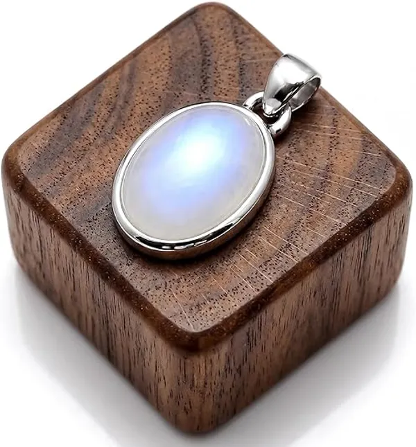 JUS_Genuine_Rainbow_Moonstone_Pendant_Necklace_for_Women_in_925_Sterling_Silver_Natural_Oval_Moonstone_Cabochon_Pendant_Handmade_June_Birthstone_Wedding_Jewelry