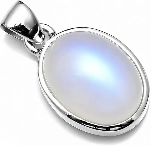 JUS_Genuine_Rainbow_Moonstone_Pendant_Necklace_for_Women_in_925_Sterling_Silver_Natural_Oval_Moonstone_Cabochon_Pendant_Handmade_June_Birthstone_Wedding_Jewelry