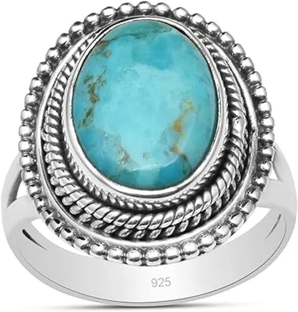 JEWEL_UP_BY_SARITA_Natural_Turquoise_Ring_for_Women_925_Sterling_Silver_Handmade_Statement_Ring_Oval_Blue_Turquoise_Gemstone_Boho_Vintage_Jewelry_for_Her