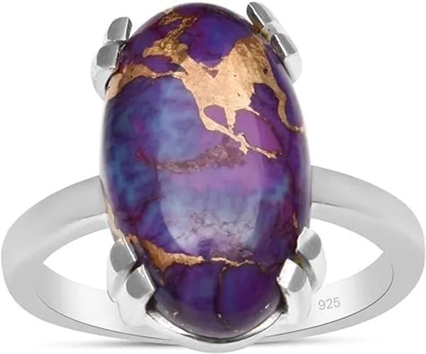 JEWEL_UP_BY_SARITA__Natural_Purple_Copper_Turquoise_Oval_Ring_in_925_Sterling_Silver_Handmade_Gemstone_Statement_Ring_for_Women_Boho_Ethnic_Jewelry