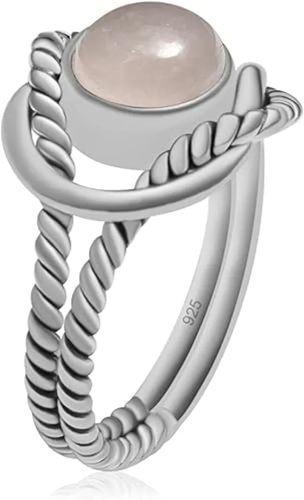 Natural_Rose_Quartz_Ring_7mm_Oval,_925_Sterling_Silver_Twisted_Rope_Split_Shank_Ring_for_Women,_Handmade_Gemstone_Jewelry