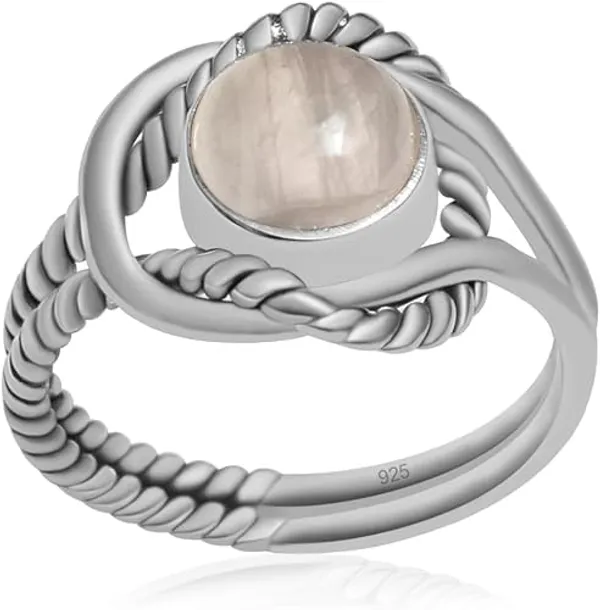 Natural_Rose_Quartz_Ring_7mm_Oval,_925_Sterling_Silver_Twisted_Rope_Split_Shank_Ring_for_Women,_Handmade_Gemstone_Jewelry