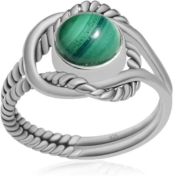 Malachite_Gemstone_Ring_925_Sterling_Silver_Twisted_Rope_Split_Shank_Handmade_Green_Stone_Statement_Ring_for_Women