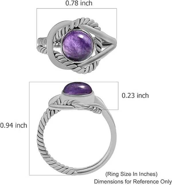 JEWEL_UP_BY_SARITA_Natural_Amethyst_Ring_7mm_Round_Gemstone_925_Sterling_Silver_Twisted_Rope_Split_Shank_Ring_for_Women,_Handmade_Purple_Stone_Silver_Jewelry
