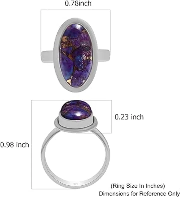 JEWEL_UP_BY_SARITA_Natural_Purple_Turquoise_Oval_Ring_for_Women_Solid_925_Sterling_Silver_Handmade_Statement_Ring,_Genuine_Gemstone_Bezel_Set_Jewelry