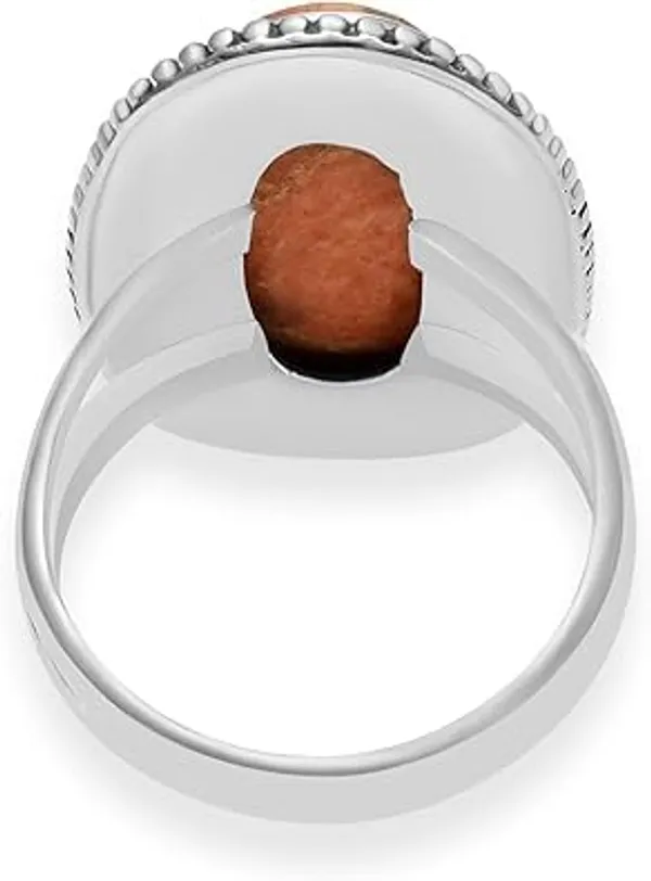 JEWEL_UP_BY_SARITA_Natural_Orange_Turquoise_Gemstone_Split_Shank_Ring_for_Women_Solid_925_Sterling_Silver_Handmade_Statement_Ring_Oval_Cabochon_Boho_Vintage_Jewelry