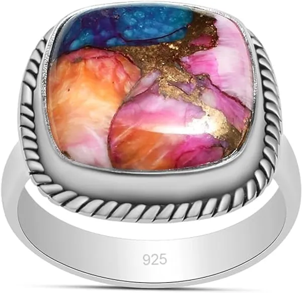 JEWEL_UP_BY_SARITA_Natural_Oyster_Turquoise_Cushion_Shape_Ring_for_Women_Solid_925_Sterling_Silver_Statement_Ring_Handmade_Boho_Jewelry