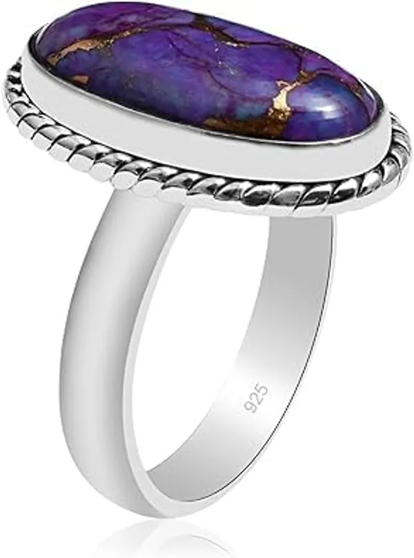 JEWEL_UP_BY_SARITA_Natural_Purple_Turquoise_Oval_Gemstone_Ring_for_Women_925_Sterling_Silver_Twisted_Rope_Band_Handmade_Statement_Jewelry