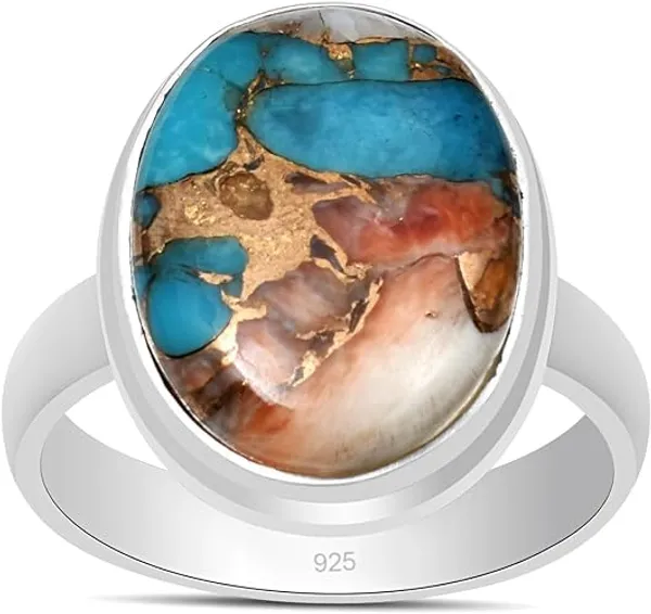 JEWEL_UP_BY_SARITA_Natural_Oyster_Turquoise_Gemstone_925_Sterling_Silver_Oval_Shape_Ring_for_Women_Handmade_Boho_Statement_Jewelry_Genuine_Turquoise_Silver_Ring
