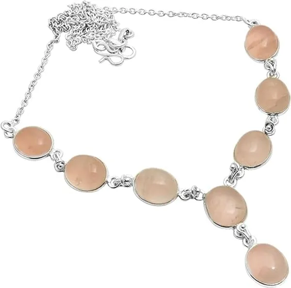 JUS_Natural_Rose_Quartz_Gemstone_925_Sterling_Silver_Handmade_Necklace_For_Women