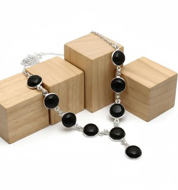 Natural_Black_Onyx_Gemstone_925_Sterling_Silver_Handmade_Necklace_For_Women