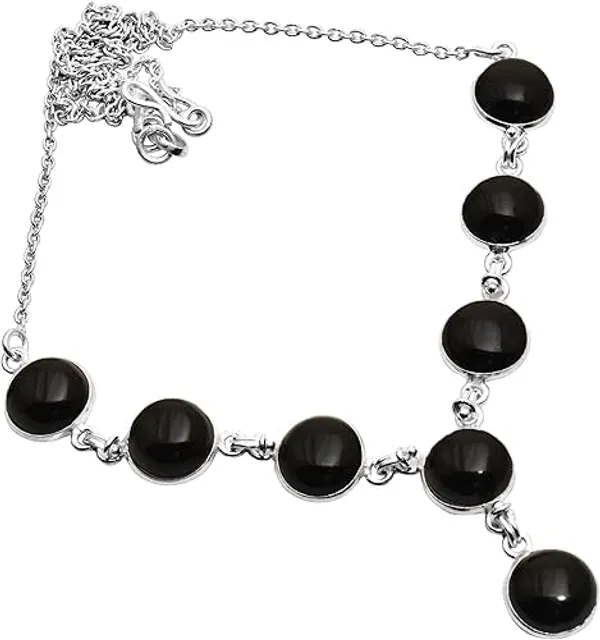 Natural_Black_Onyx_Gemstone_925_Sterling_Silver_Handmade_Necklace_For_Women