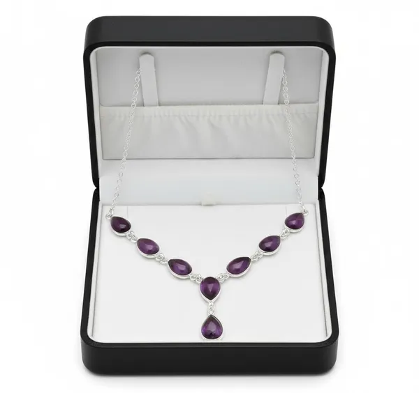Natural_Amethyst_Gemstone_925_Sterling_Silver_Teardrop_Necklace_For_Women