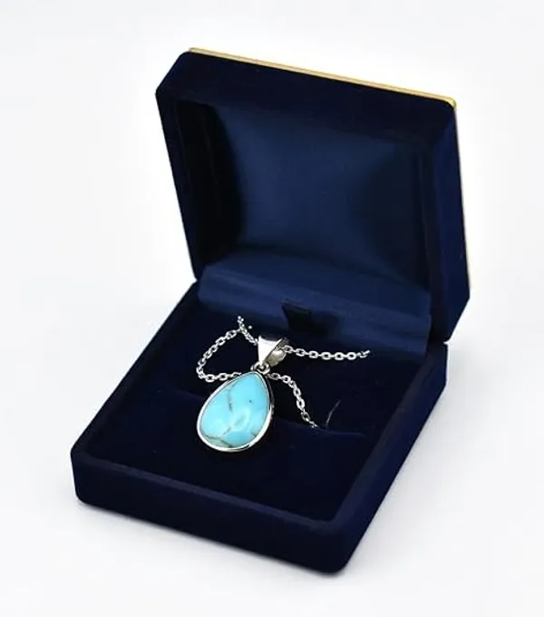 JUS_Natural_Turquoise_Teardrop_Pendant_With_Cable_Chain_925_Sterling_Silver_Handmade_Blue_Turquoise_Cabochon_Gemstone_Elegant_Necklace_Jewelry_For_Women