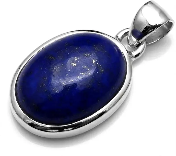 JUS_Natural_Lapis_Lazuli_Pendant_Necklace_For_Women_&_Men_In_925_Sterling_Silver_Genuine_Cabochon_Oval_Blue_Gemstone_Vinatge_Handmade_Boho_Statement_December_Birthstone_Pendant_Wedding_Anniversary_Birthday_Jewelry