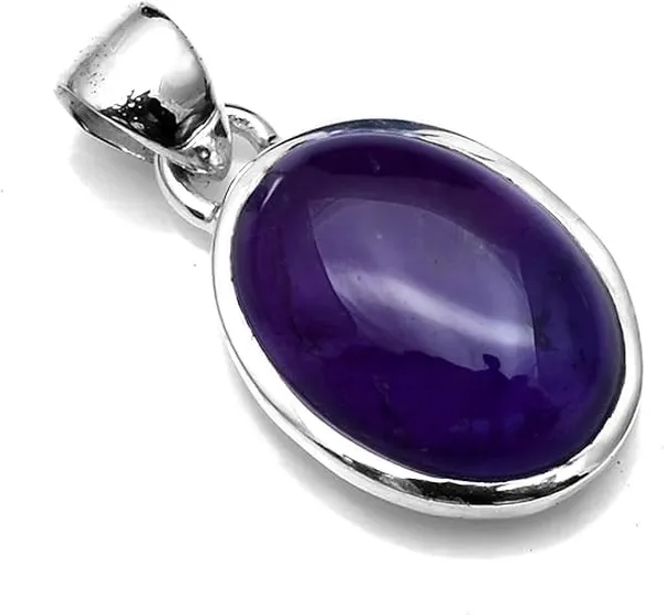 JUS_Natural_Amethyst_Pendant_925_Sterling_Silver_Handmade_Oval_Purple_Amethyst_Necklace_Charm_Genuine_Gemstone_Jewelry_for_Women_Boho_Ethnic