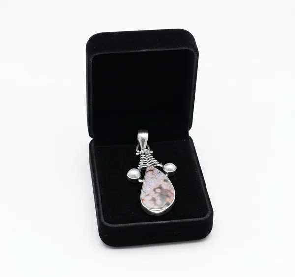 JEWEL_UP_BY_SARITA_Natural_Ocean_Jasper_Pendant_925_Sterling_Silver_Genuine_Jasper_Teardrop_Stone,_Handmade_Artisan_Jewelry