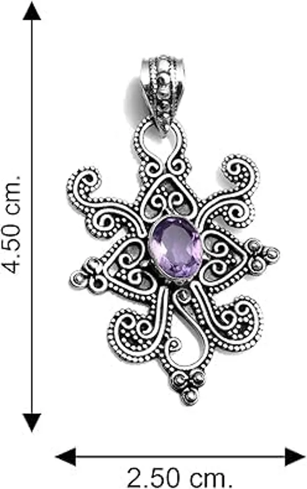JEWEL_UP_BY_SARITA_JUS_925_Sterling_Silver_Natural_Amethyst_Pendant_for_Women_Handcrafted_Vintage_Filigree_Design_Purple_Amethyst_Gemstone_Statement_Necklace_Pendant