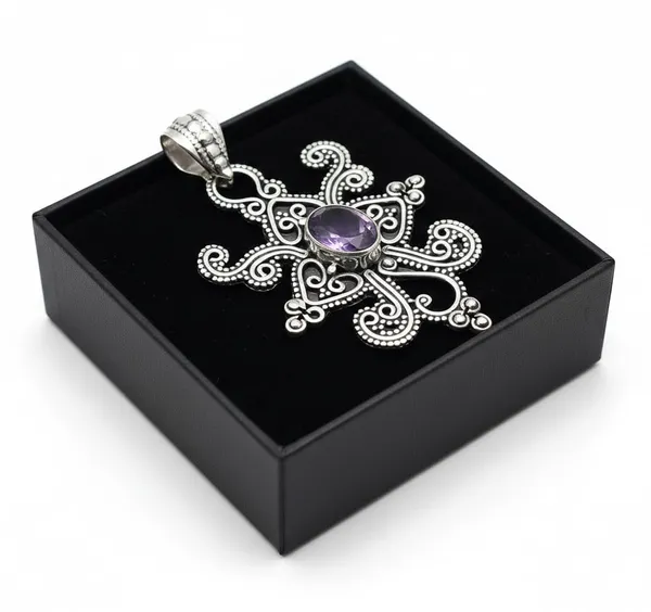 JEWEL_UP_BY_SARITA_JUS_925_Sterling_Silver_Natural_Amethyst_Pendant_for_Women_Handcrafted_Vintage_Filigree_Design_Purple_Amethyst_Gemstone_Statement_Necklace_Pendant