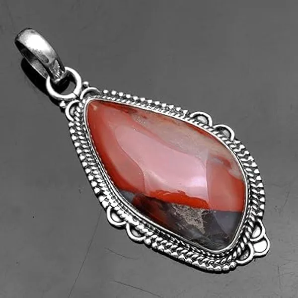 Natural_Mookaite_Jasper_Pendant_Handcrafted_Genuine_Jasper_Statement_Jewelry_Boho_Vintage_Style_Silver_Gemstone_Necklace_Pendant