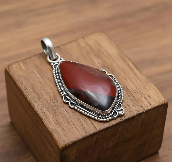 Natural_Mookaite_Jasper_Pendant_Handcrafted_Genuine_Jasper_Statement_Jewelry_Boho_Vintage_Style_Silver_Gemstone_Necklace_Pendant