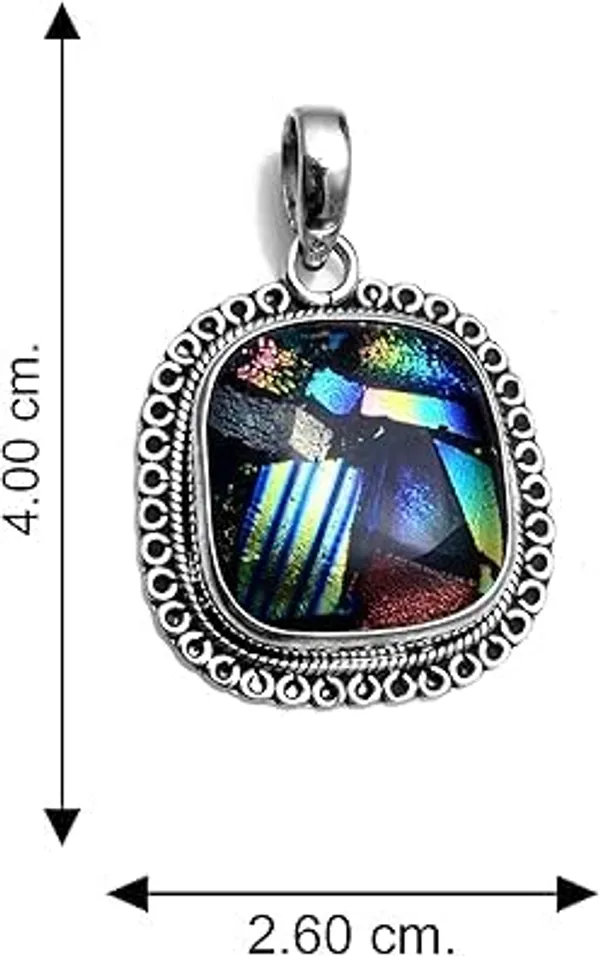 Natural_Dichroic_Glass_Gemstone_Pendant__Silver_Premium_Necklace_For_Women