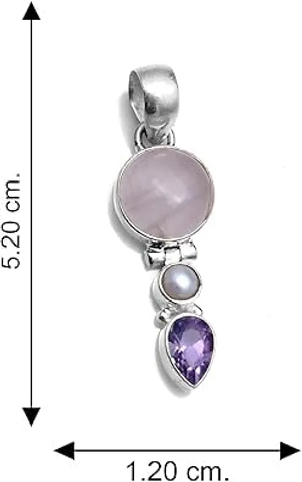 Natural_Rose_Quartz_Pearl_&_Amethyst_Pendant_Handmade_Multi-Gemstone_Silver_Necklace_Pendant_Genuine_Healing_Crystals_Luxury_Artisan_Jewelry
