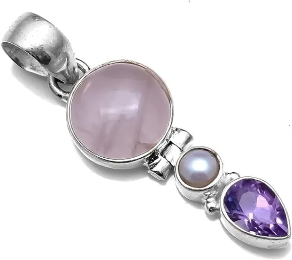 Natural_Rose_Quartz_Pearl_&_Amethyst_Pendant_Handmade_Multi-Gemstone_Silver_Necklace_Pendant_Genuine_Healing_Crystals_Luxury_Artisan_Jewelry