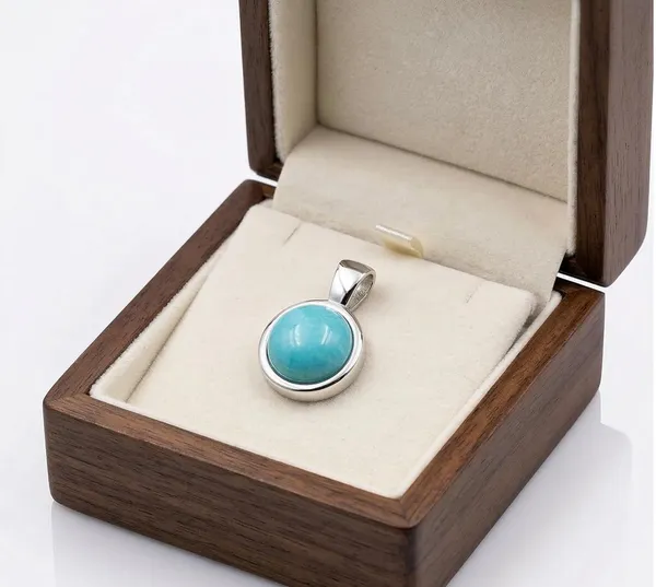 JUS_Amazonite_Gemstone_Pendant_Necklace_for_Women_Natural_Round_Amazonite_Stone_Bezel_Set_Pendant_Jewelry_Handmade_Silver_Pendant_for_Women