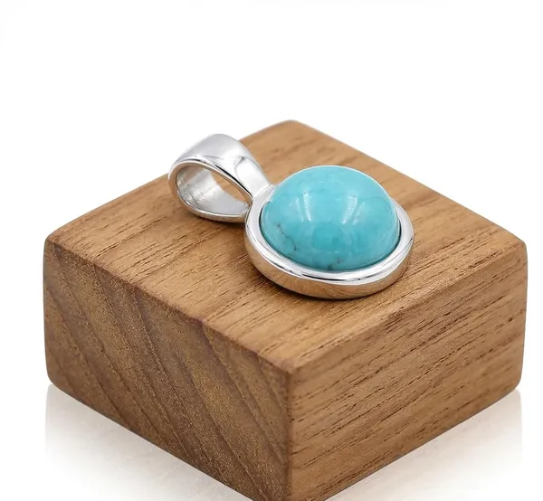 JUS_Amazonite_Gemstone_Pendant_Necklace_for_Women_Natural_Round_Amazonite_Stone_Bezel_Set_Pendant_Jewelry_Handmade_Silver_Pendant_for_Women