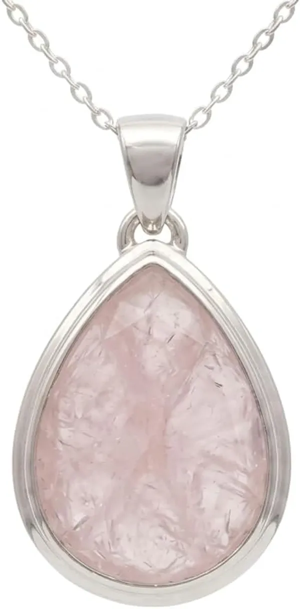 JUS_Pear_Shape_Rose_Quartz_Pendant_Necklace_in_925_Sterling_Silver_Elegant_Pink_Teardrop_Gemstone,_Fine_Dainty_Jewelry_for_Women