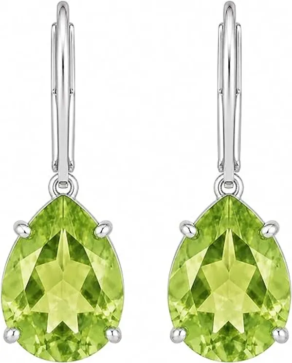 JUS_Peridot_Leverback_Earrings_925_Sterling_Silver_Natural_Green_Gemstone_Teardrop_Dangle_Earrings_for_Women_Lightweight_Secure_Closure_Jewelry