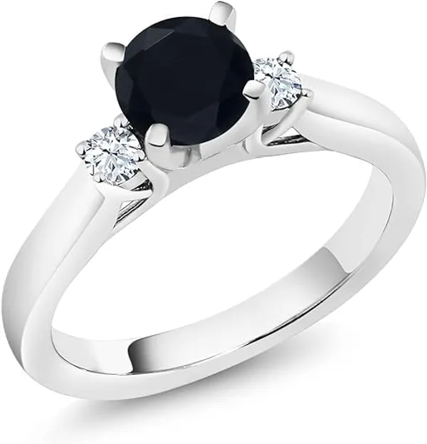 Black_And_Silver_Premium__Gemstone_Ring_For_Women